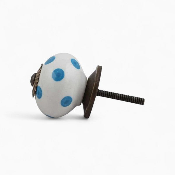 Blue Polka Dots Knob