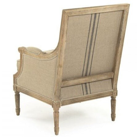 Blue Stripe Louis Club Chair - A Cottage in the City