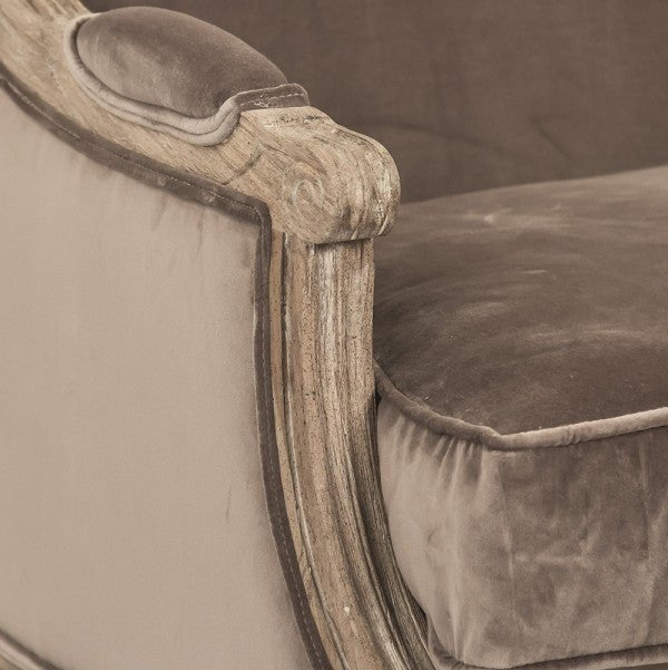 Brown Velvet Louis Club Chair - A Cottage in the City