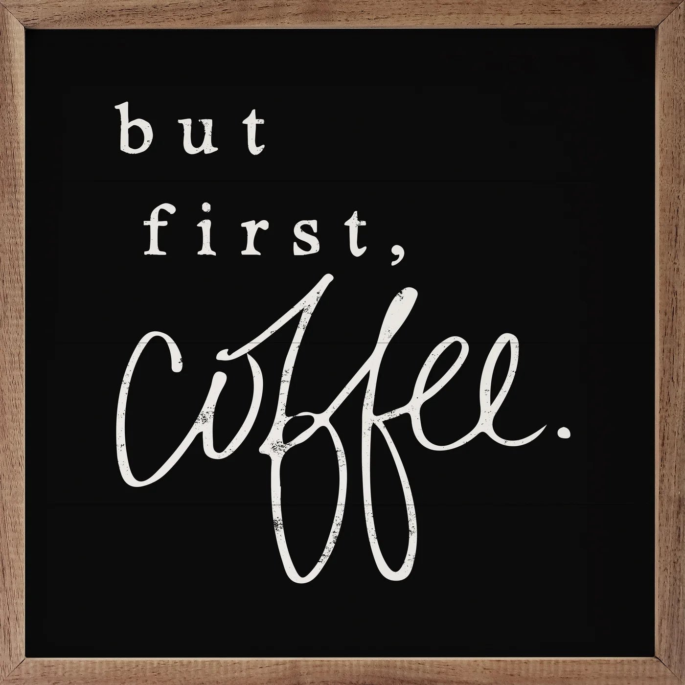 But First, Coffee Wood Framed Print | A Cottage in the City but-first-coffee-wood-framed-print-a-cottage-in-the-city