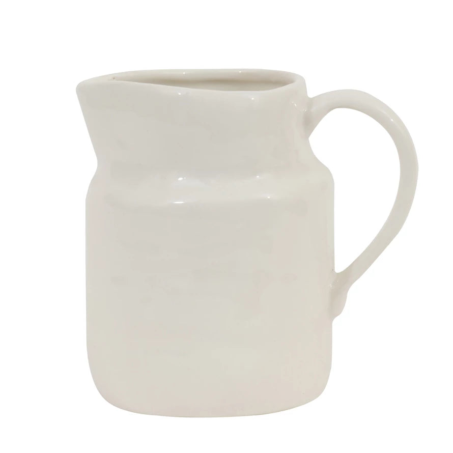 Vintage Reproduction White Pitcher Vase