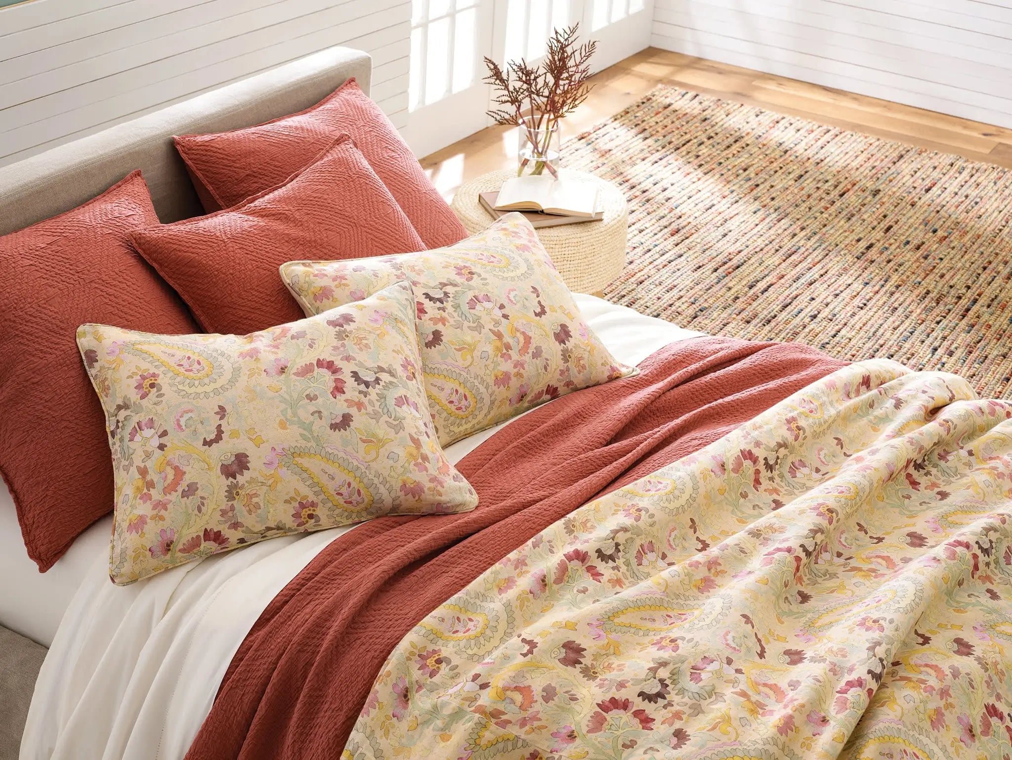 Pine Cone Hill Kerala Matelasse Coverlet