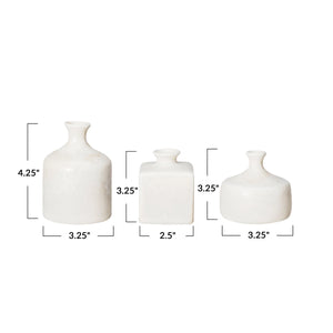 Stoneware Cream Vase Set