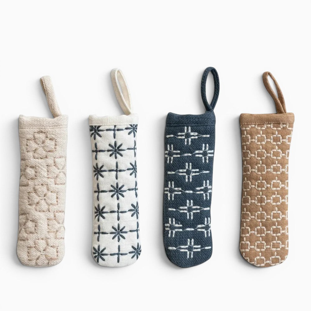 Embroidered Cotton Pot Handle Cover Set