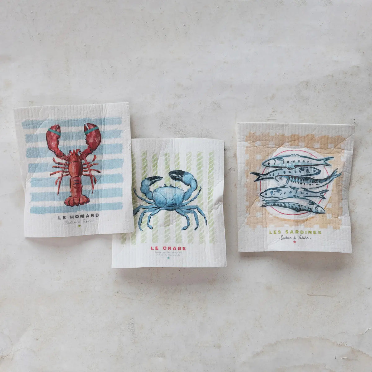 Reusable Sea Life Sponge Cloth Set