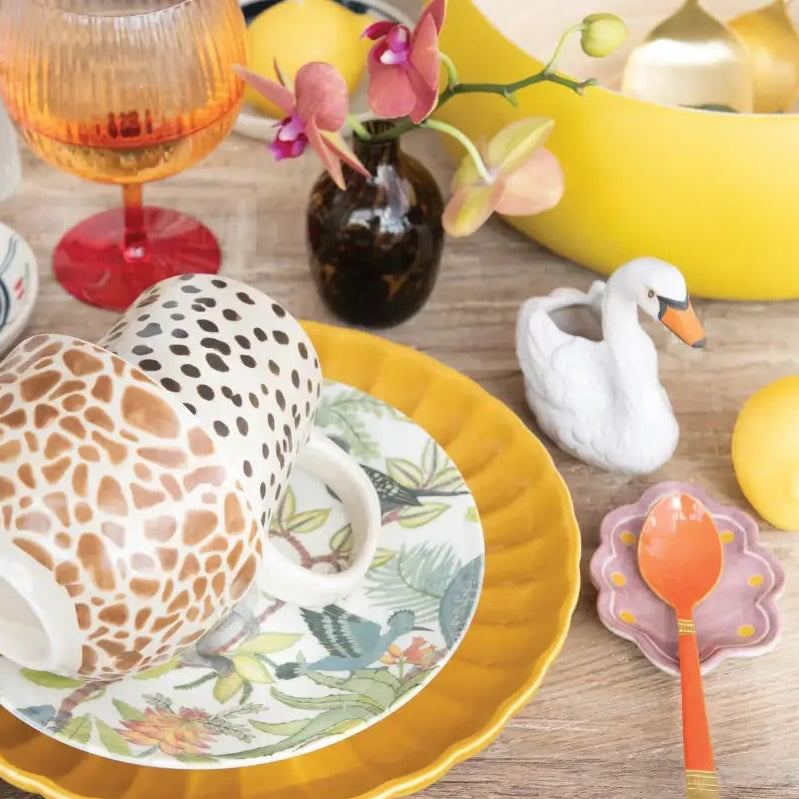 Stoneware Swan Shaped Toothpick Holder