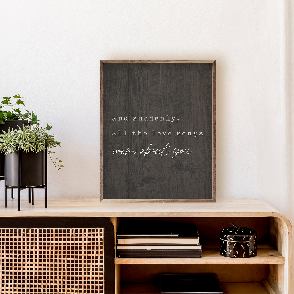 All The Love Songs Wood Framed Print