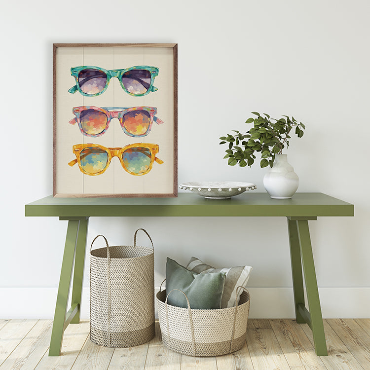 Fun Sunglasses Wood Framed Print