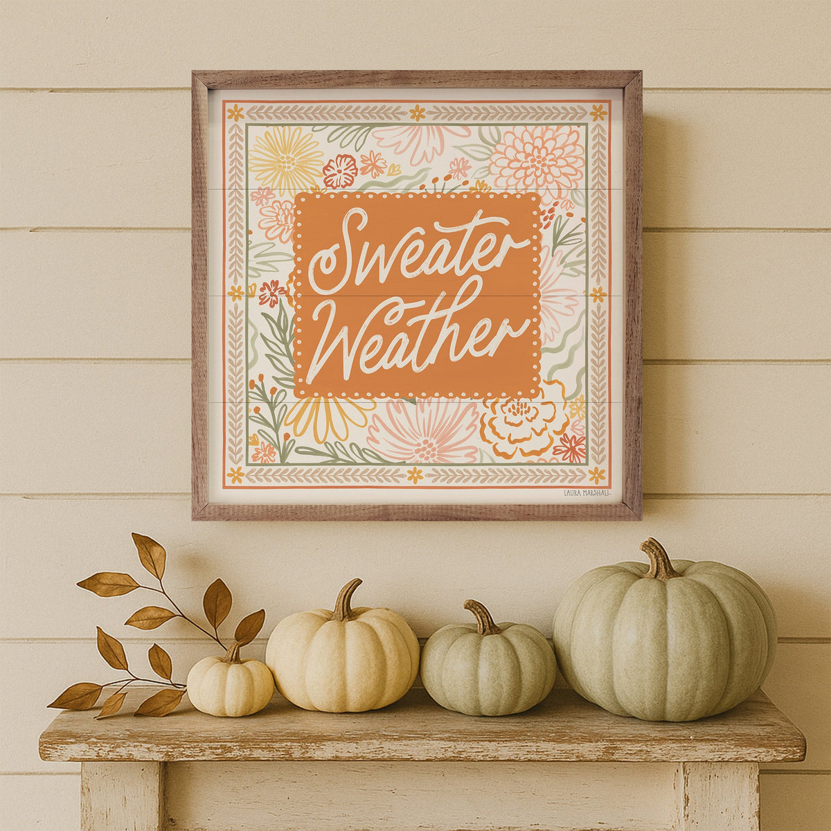 Blooming Autumn VII Wood Framed Print