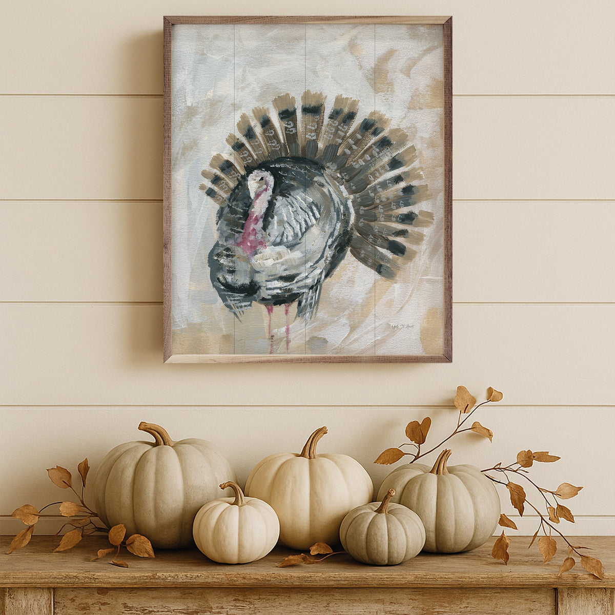 Harvest Turkey Wood Framed Print