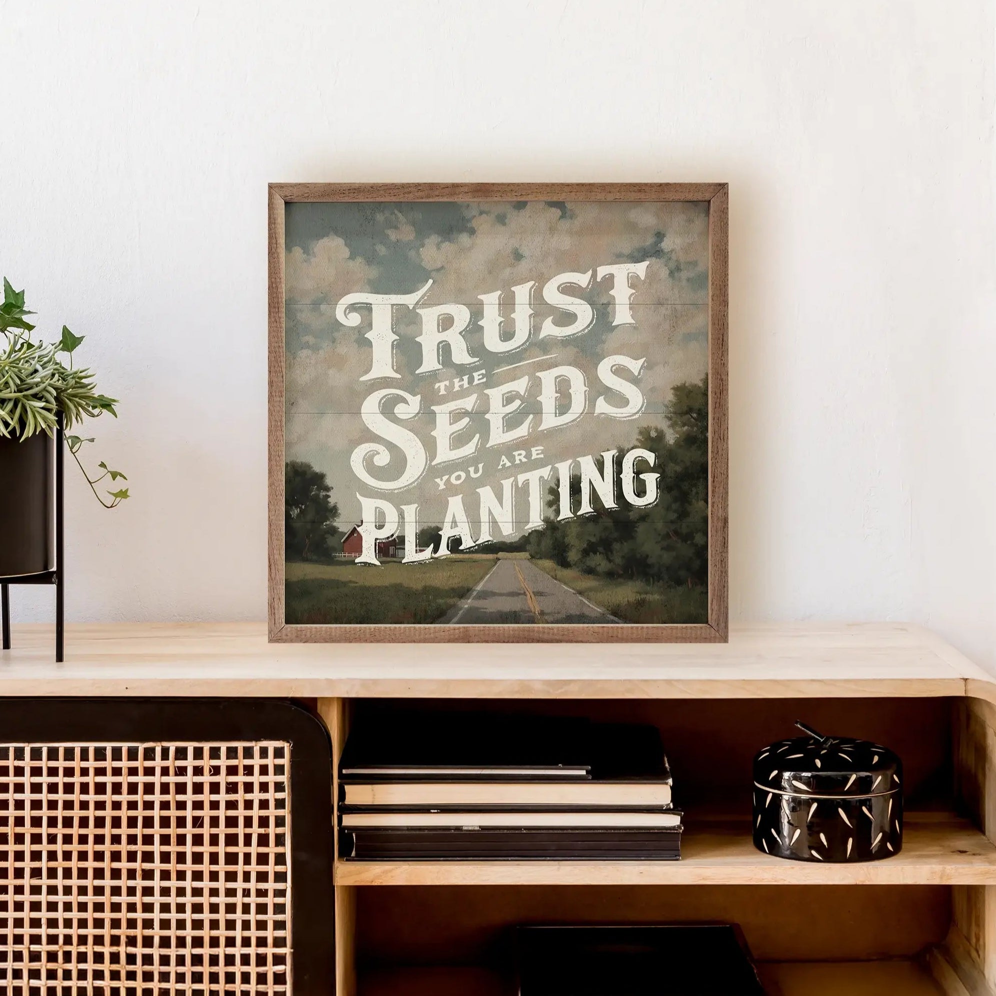 Trust The Seeds Wood Framed Print