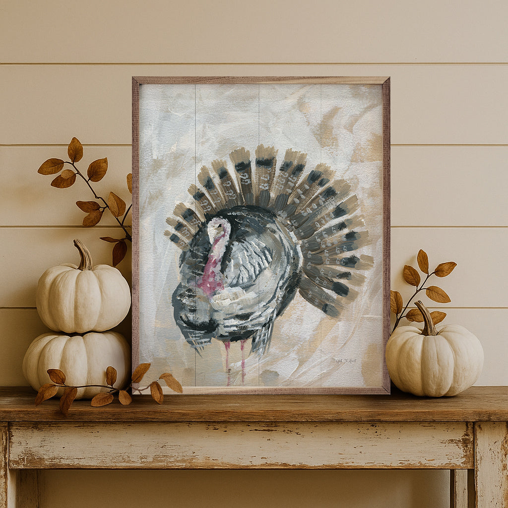 Harvest Turkey Wood Framed Print