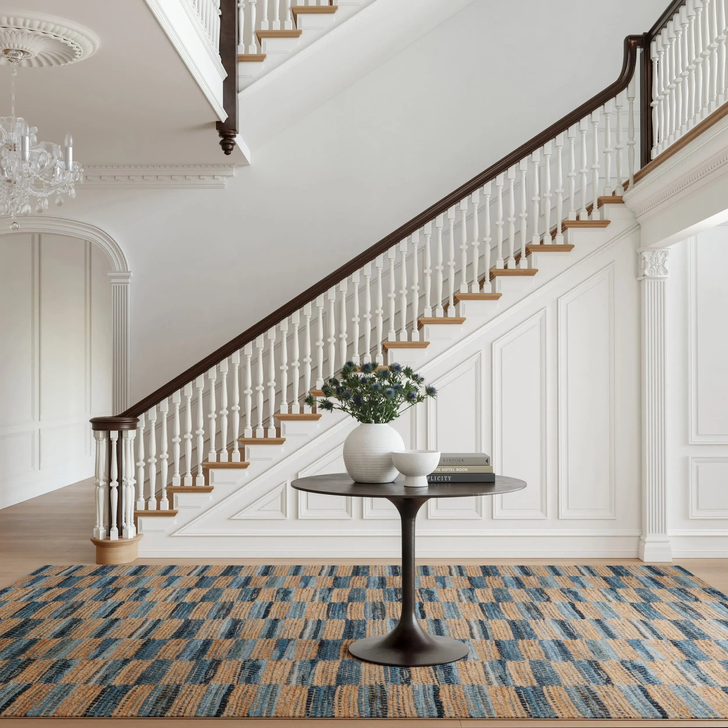 Ravel Stripe Machine Washable Rug