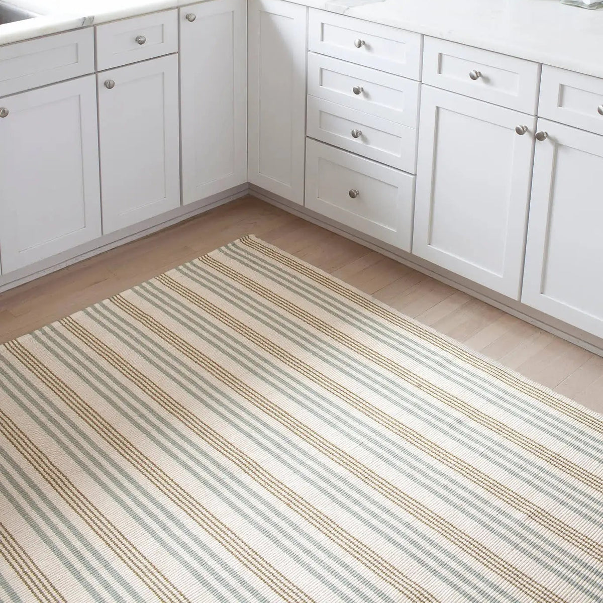 Dash & Albert Olive Branch Handwoven Cotton Rug