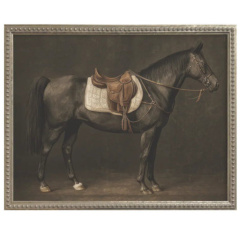 Silver Bead Horse Gallery Frame Art Set