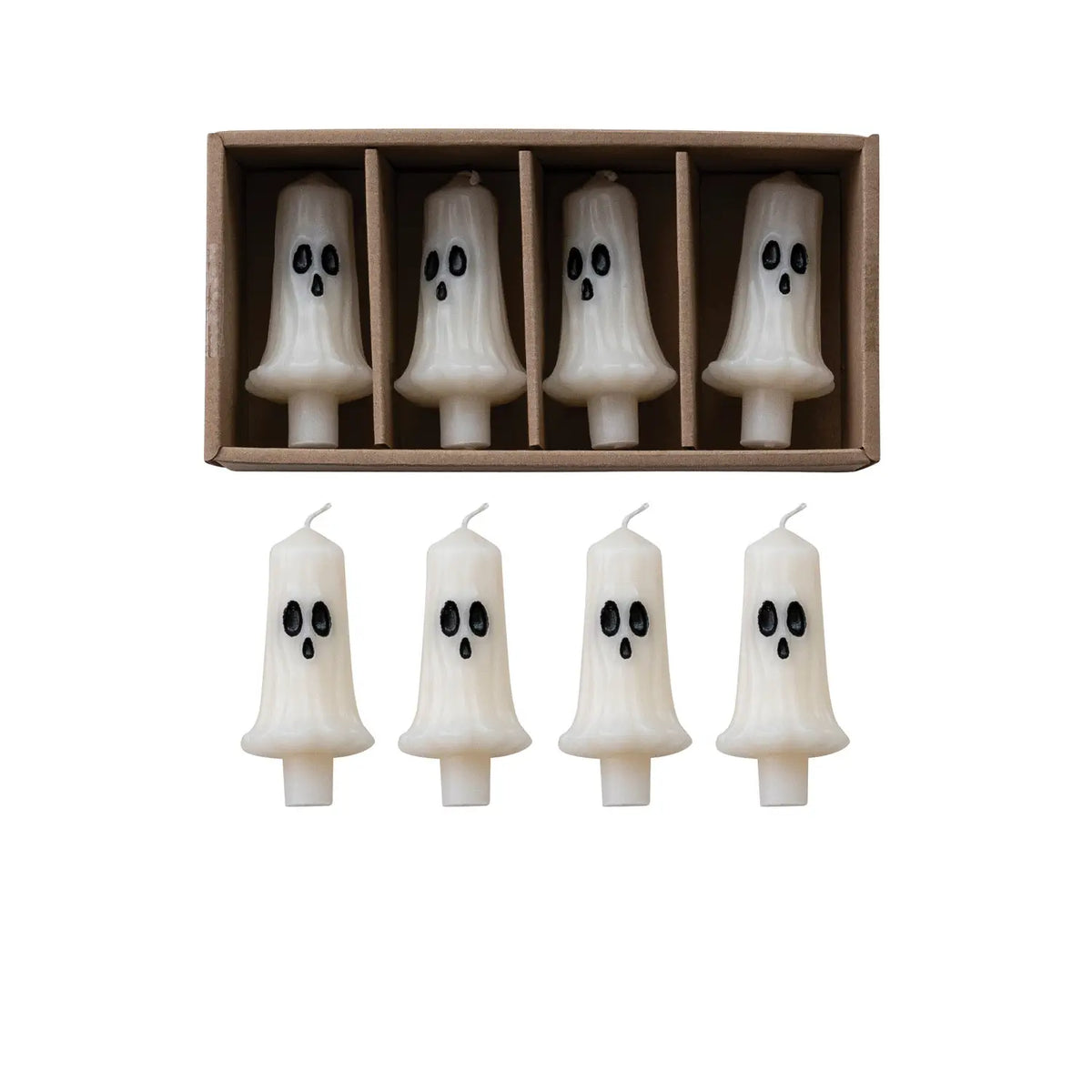 Ghost Shaped Bottle Taper Candles Set
