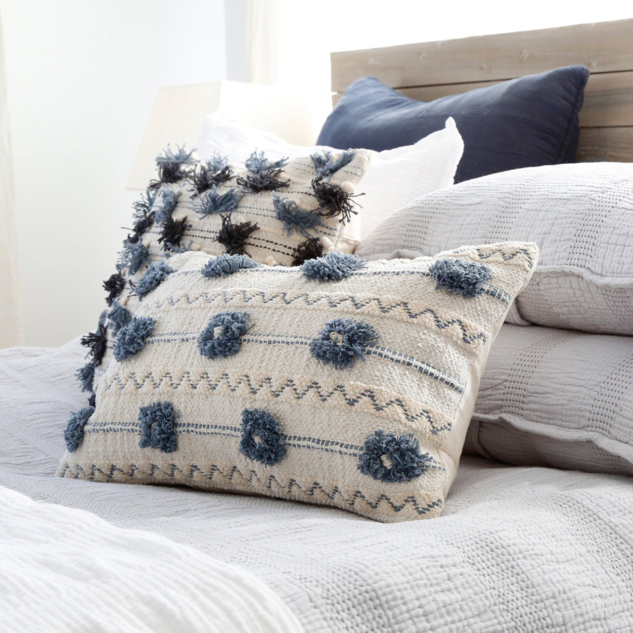 Izzy Hand Woven Pillow by Pom Pom at Home