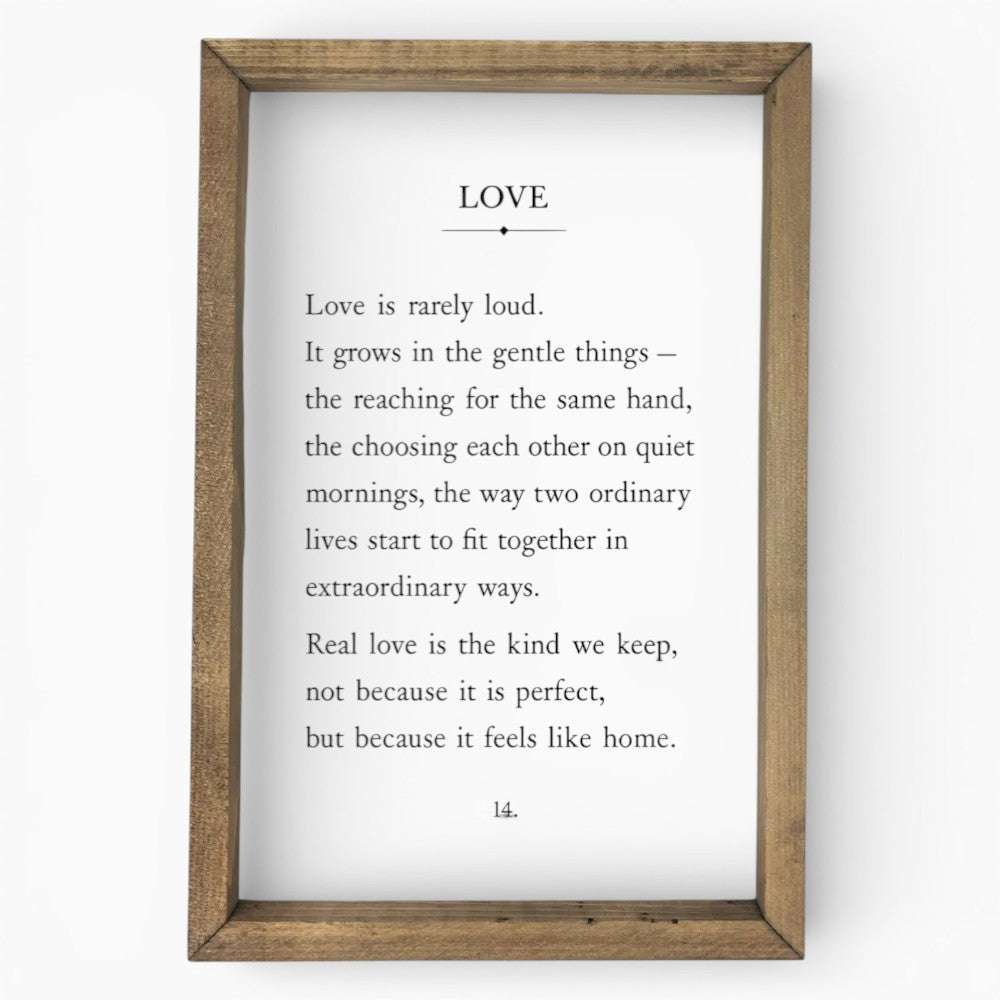 Love Vintage Framed Art