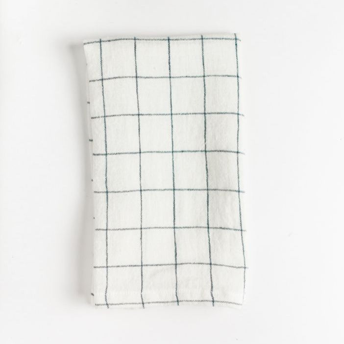 Stone Washed Linen Windowpane Napkin