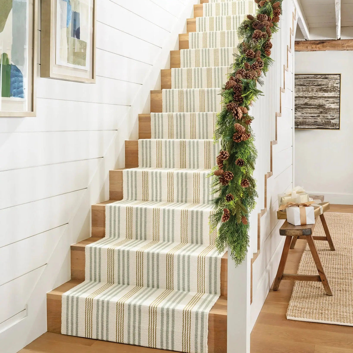 Dash & Albert Olive Branch Handwoven Cotton Rug