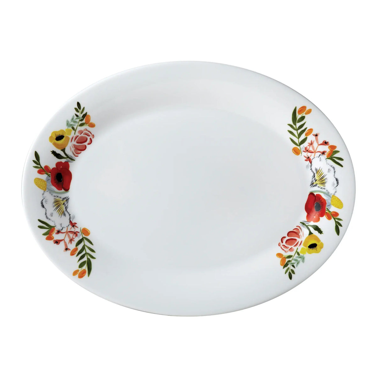 Language Of Flowers 14" Oval Platter