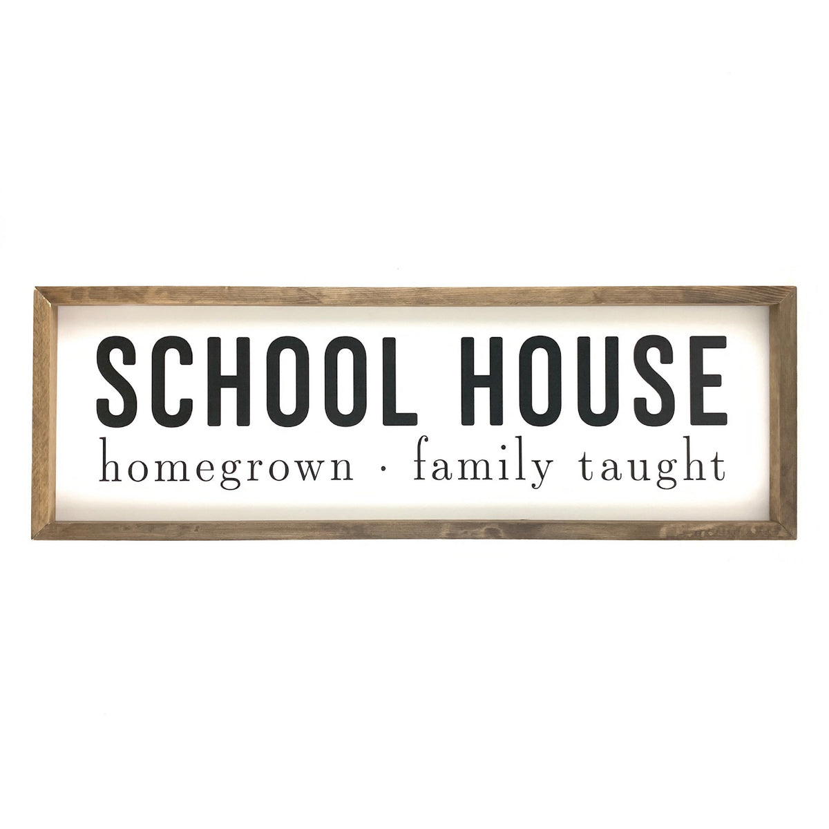 Homegrown School House Wood Framed Sign