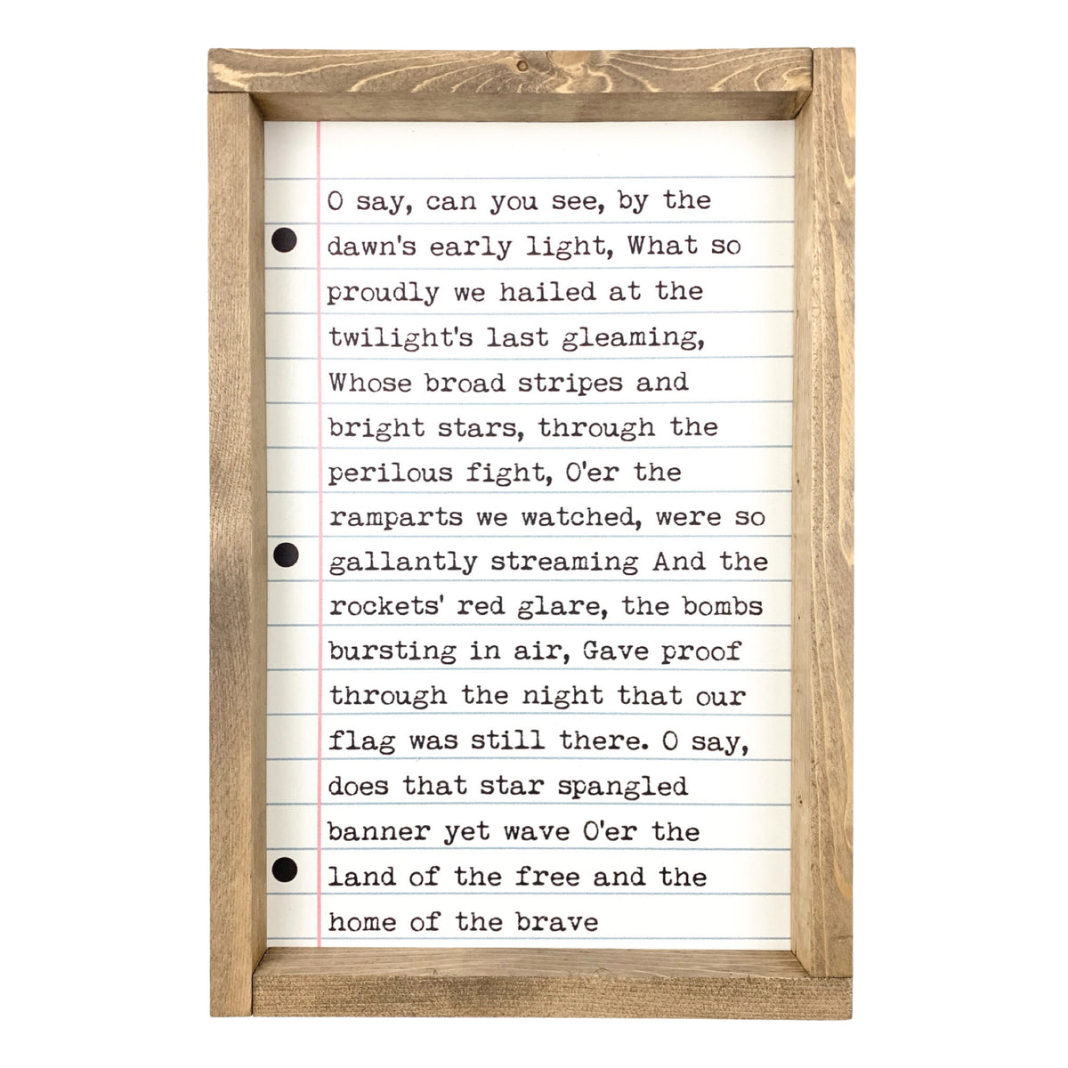 Star Spangled Banner Framed Art