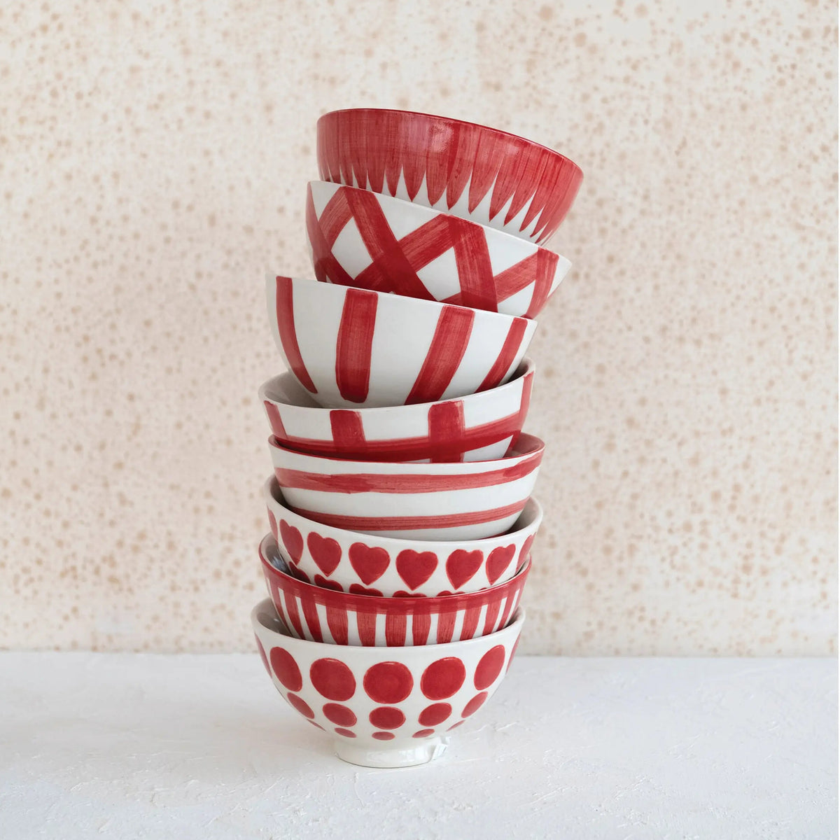Hand Painted Stoneware Latte Bowl