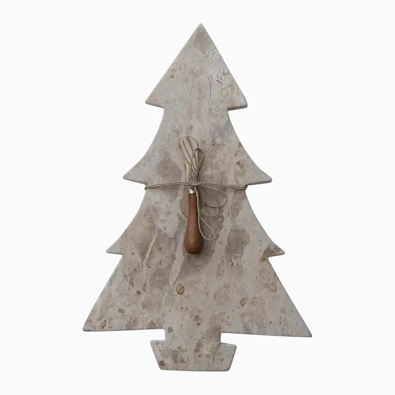 Marble Tree Board With Canape Knife