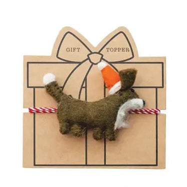 Handmade Wool Felt Dog Gift Topper