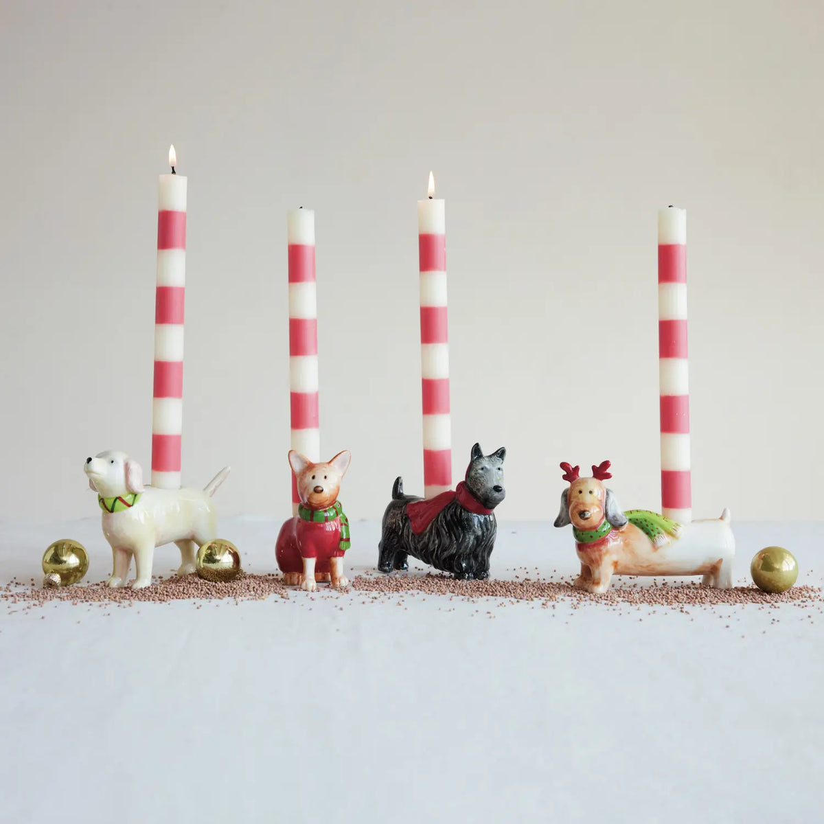 Stoneware Dog Shaped Taper Holder