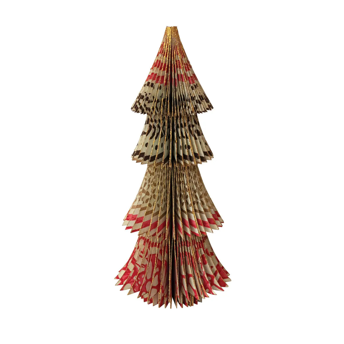 Handmade Recycled Block Printed Paper Folding Tree