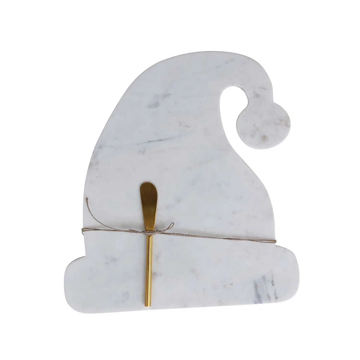 Marble Santa Hat Board & Canape Knife Set