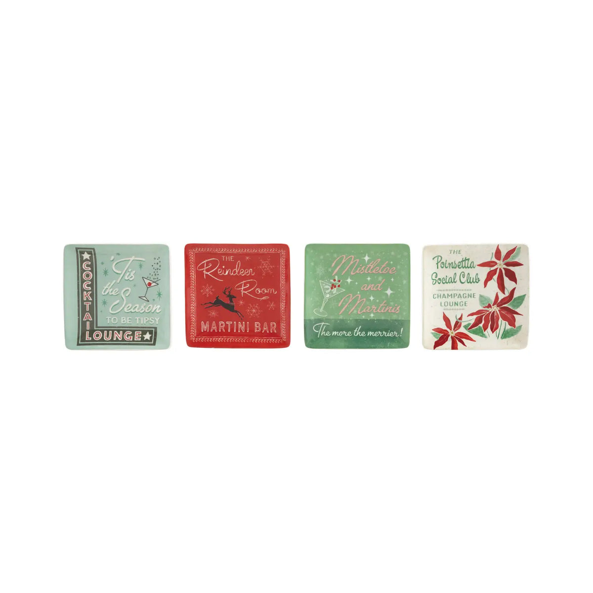 Holiday Bar Stoneware Plate Set