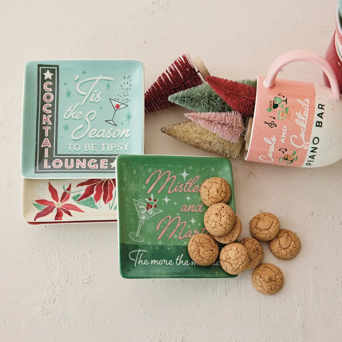 Holiday Bar Stoneware Plate Set