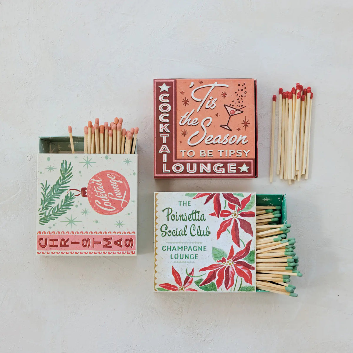 Holiday Bar Embossed Matchbox