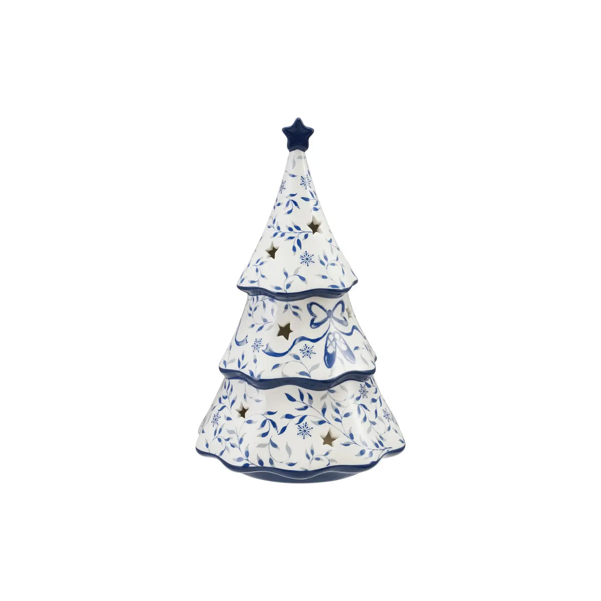 Ceramic Blue & White LED Tree