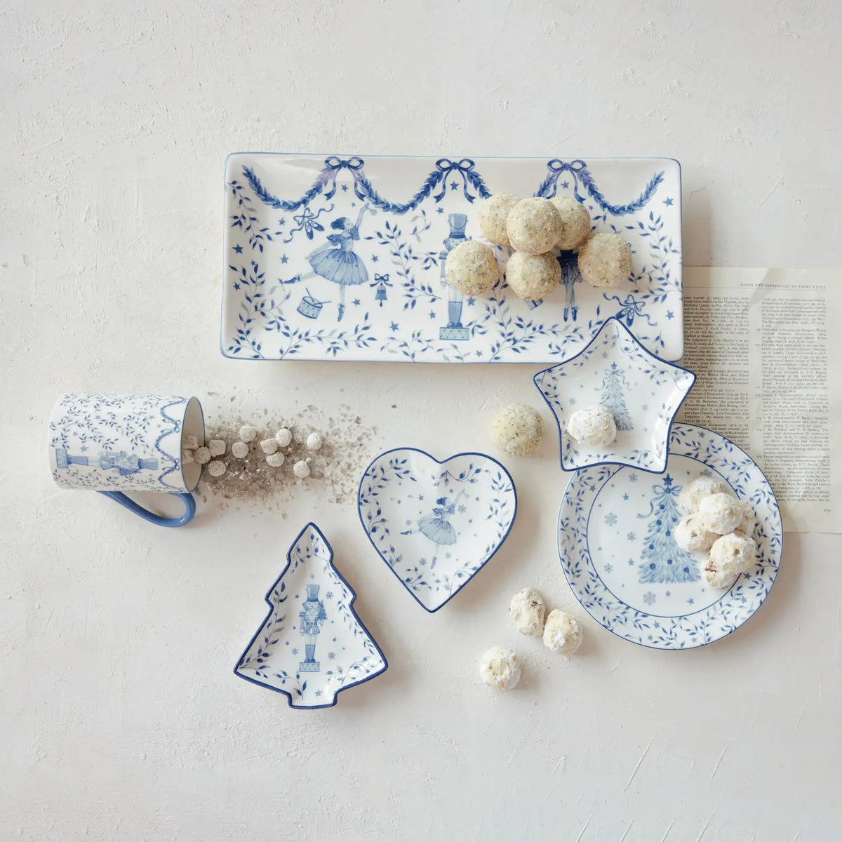 Stoneware Ballerinas & Nutcracker Tray