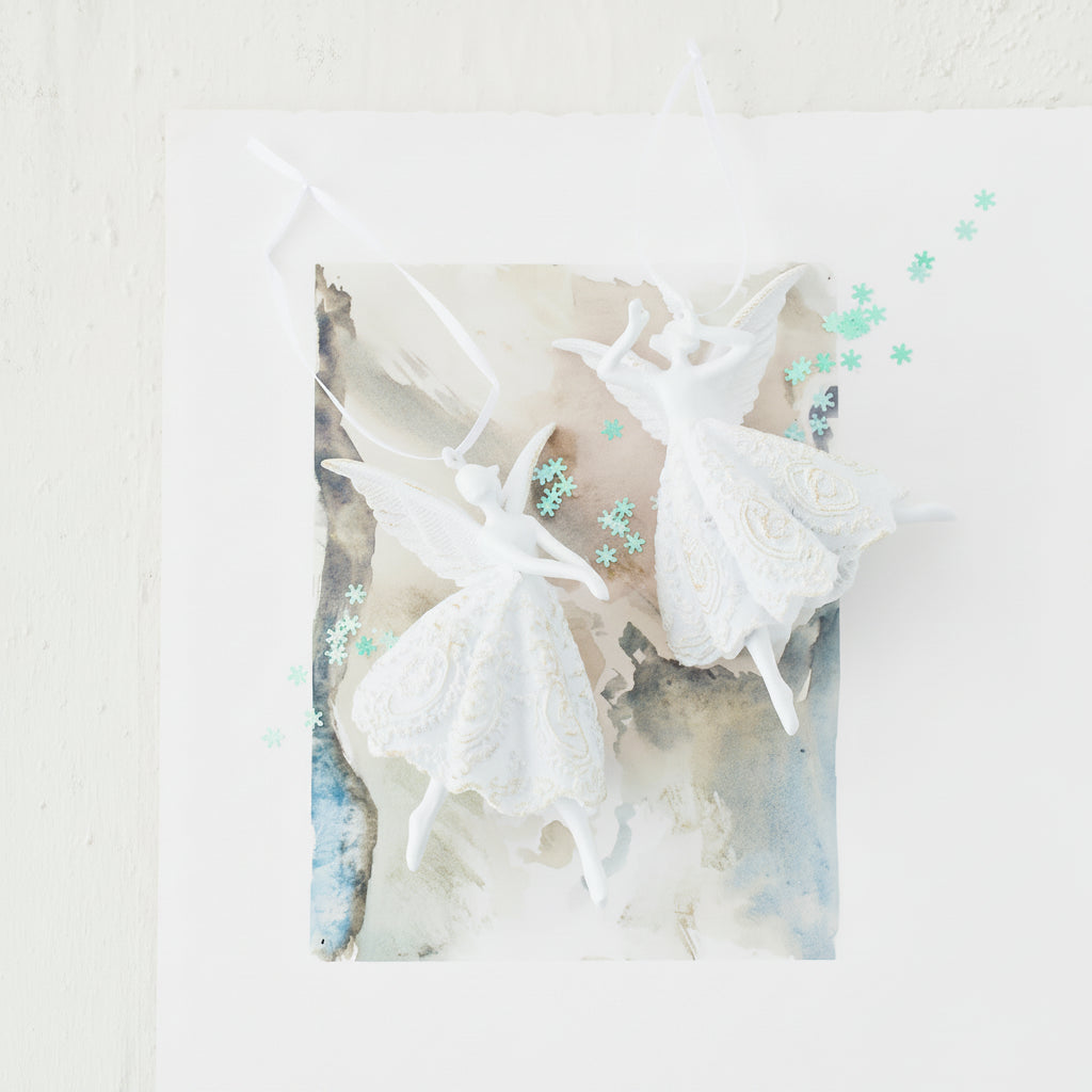 Resin Glitter Angel Ornament