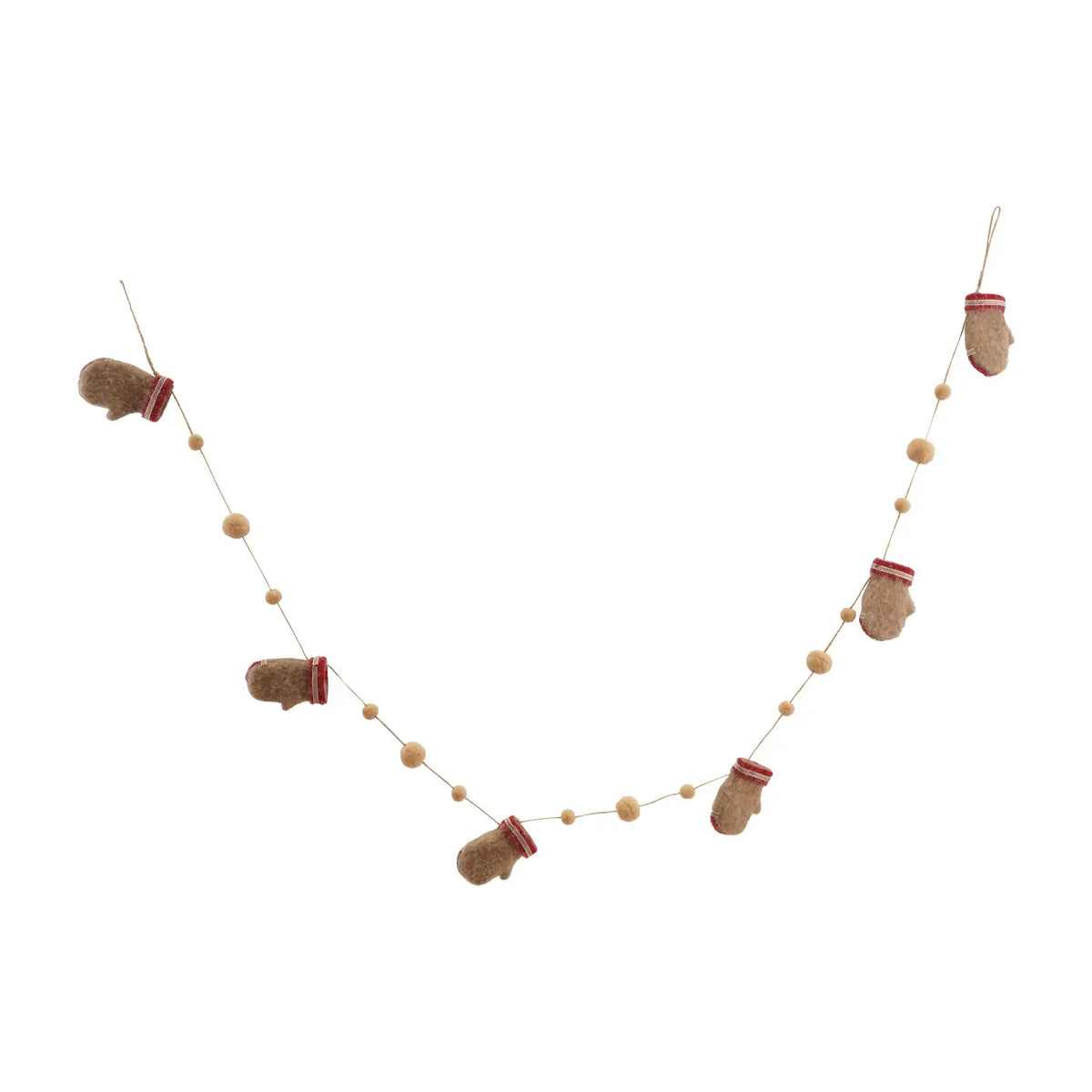 Felt Gloves &  Pom Poms Garland