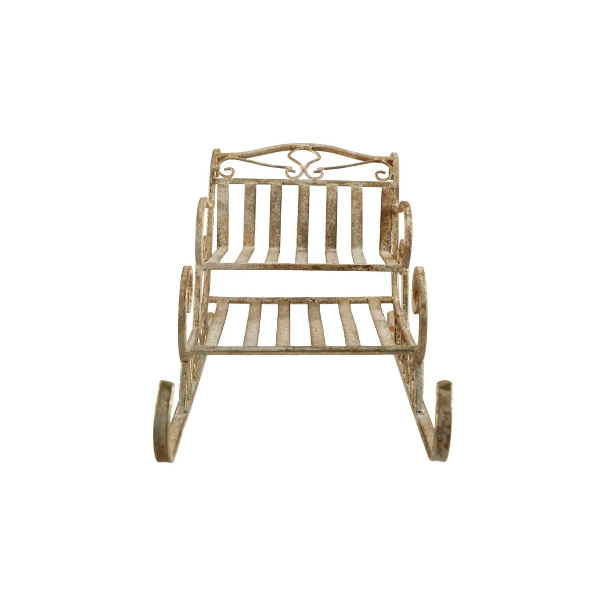 Distressed Metal Sleigh