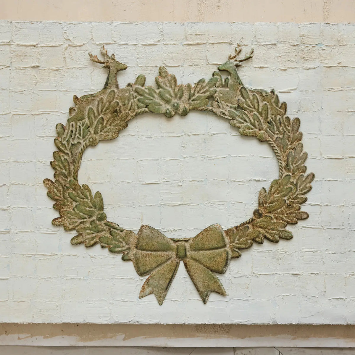 Embossed Metal Wreath Wall Decor
