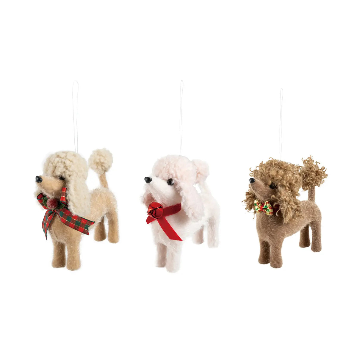 Fabric Poodle Ornament