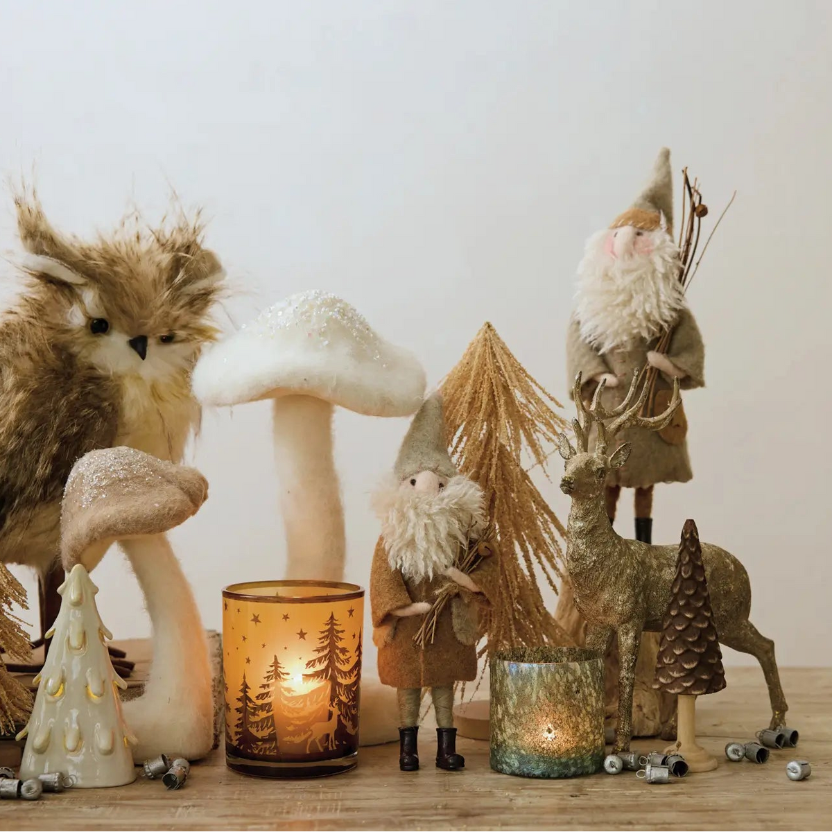 Wool Felt & Twigs Santa