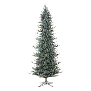12' Slim Blue Spruce Tree with LED Lights