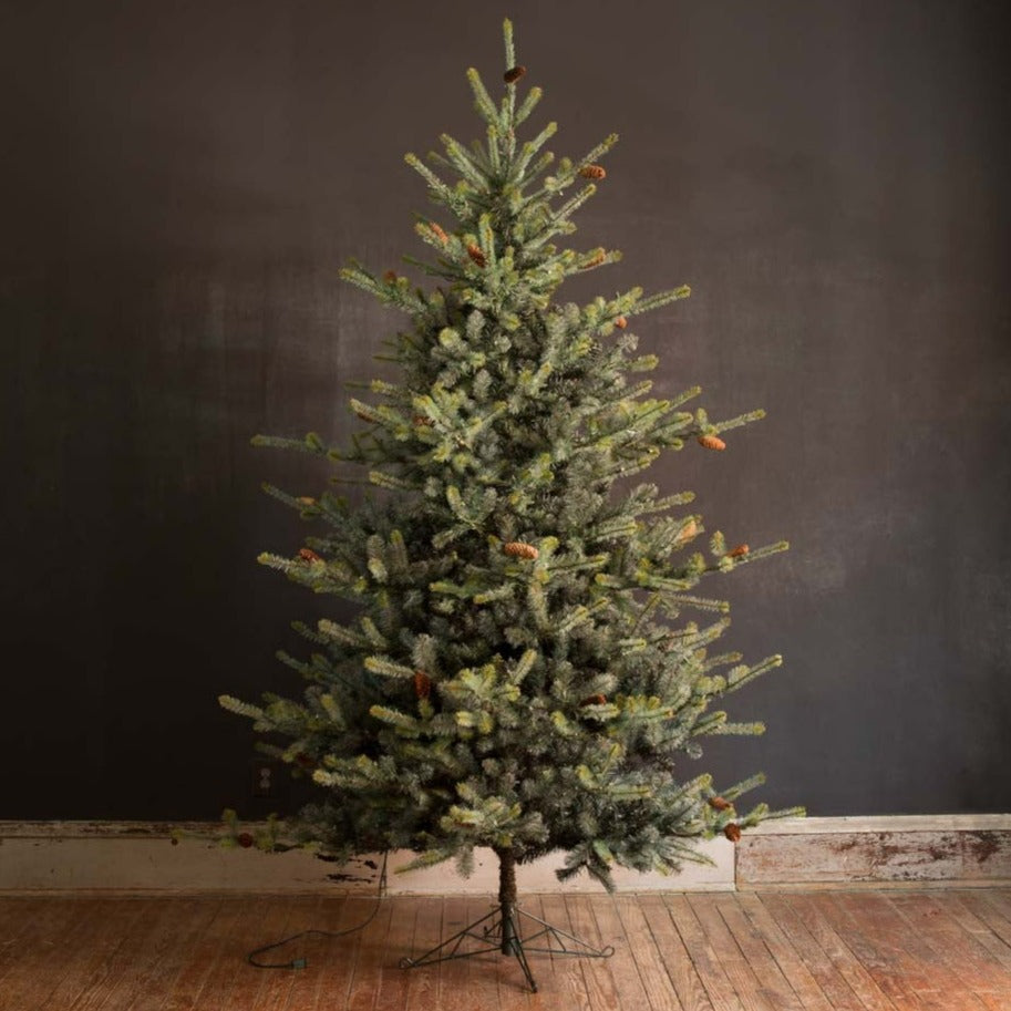 9' Park Hill Blue Spruce Christmas Tree With LED Lights