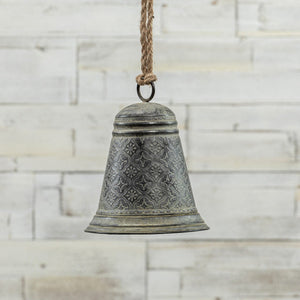 Aged Metal Filigree Bell