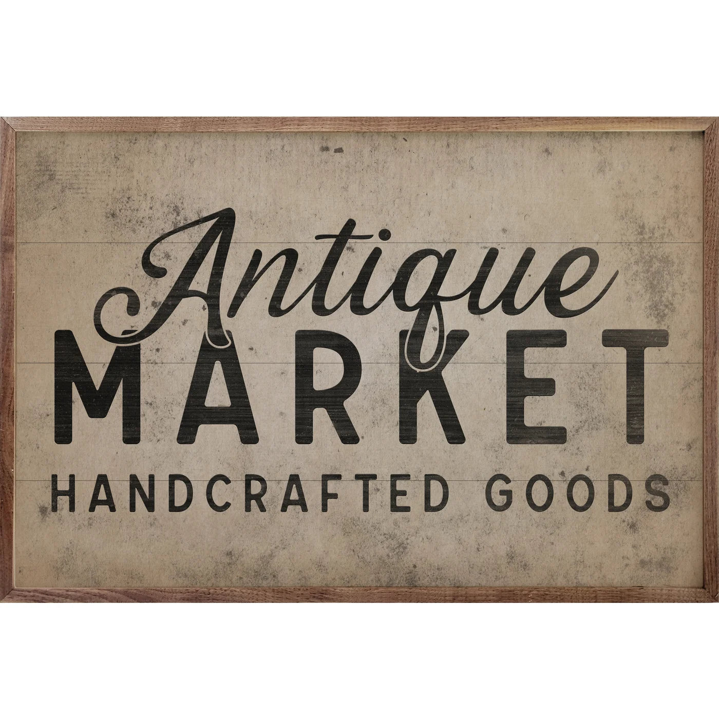 Antique Market Handcrafted Goods Wood Framed Print