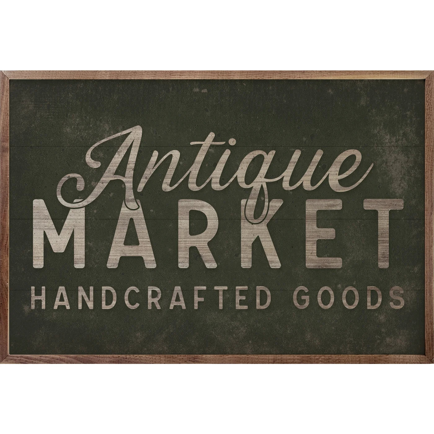Antique Market Handcrafted Goods Wood Framed Print
