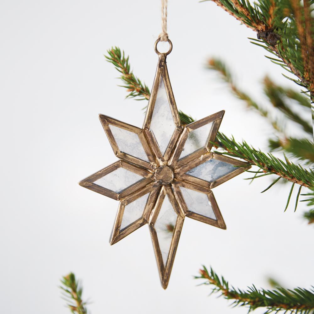 Antiqued Mercury Glass Star Ornament